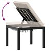 vidaXL Garden Bench Set with Cushions 3 pcs Black Powder-coated Steel