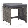 vidaXL 17 Piece Outdoor Dining Set with Cushions Poly Rattan Grey