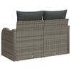 vidaXL Garden Sofa Grey 121 x 62 x 69cm Poly Rattan