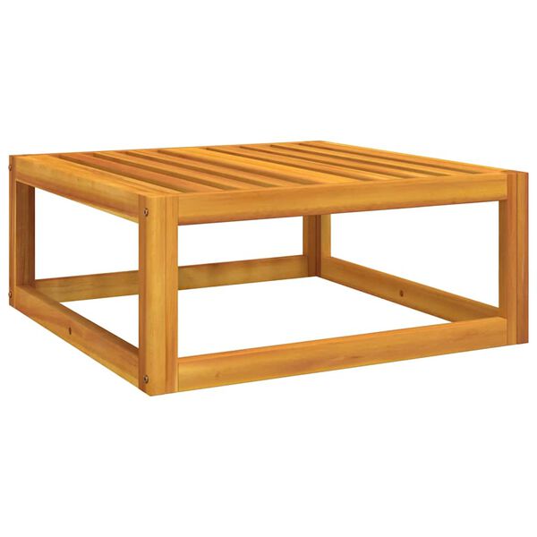 vidaXL Garden Footrest with Light Grey Cushion Solid Wood Acacia