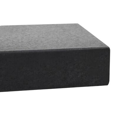 vidaXL Parasol Base Granite 25 kg Rectangular Black