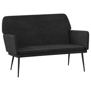 vidaXL Bench Black 108x79x79 cm Velvet