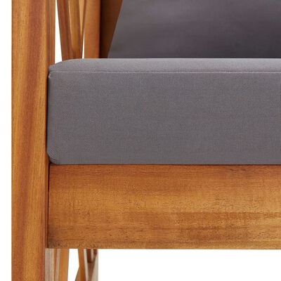 vidaXL 5 Piece Garden Lounge Set with Cushions Solid Acacia Wood