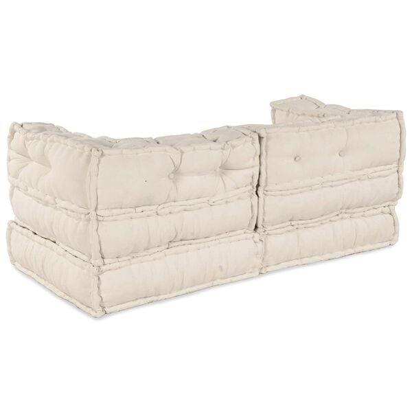 vidaXL Modular Sofa 2 pcs Cream 140 x 70 x 56 cm Fabric