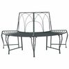 vidaXL Tree Bench 4-Seater 160 x 80 x 89 cm Steel Silver Grey