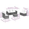 vidaXL 8 Piece Garden Sofa Set with Cushions Black Poly Rattan