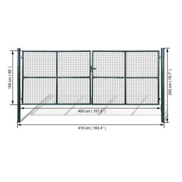 vidaXL Mesh Garden Gate 400x150 cm
