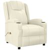 vidaXL Massage Chair Cream White Faux Leather