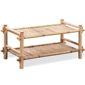 vidaXL Shoe Rack | Bamboo | Small | Light Weight | Shoe Rack | Rectangular