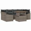 vidaXL Garden Sofa Set 7 pcs Grey 100 x 55 x 73 cm Poly Rattan
