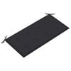 vidaXL Garden Bench with Anthracite Cushion 112 cm Solid Teak Wood