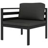 vidaXL 10 Piece Garden Lounge Set with Cushions Aluminium Anthracite