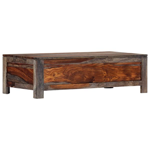 vidaXL Coffee Table Grey 100x50x30 cm Solid Acacia Wood