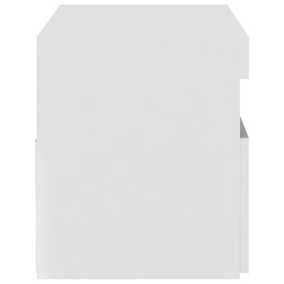 vidaXL TV Cabinet with LED Lights High Gloss White 75x35x40 cm