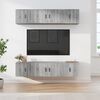 vidaXL 6 Piece TV Cabinet Set Grey Sonoma Engineered Wood