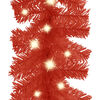 vidaXL Christmas Garland with LED Lights 10 m Red