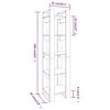 vidaXL Book Cabinet/Room Divider White 41x35x160 cm Solid Wood Pine
