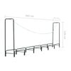 vidaXL Firewood Rack Anthracite 360x35x120 cm Steel