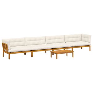 vidaXL 5 Piece Garden Pallet Sofa Units Solid Acacia Wood Natural