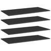 vidaXL Bookshelf Boards 4 pcs High Gloss Black 80x30x1,5 cm Engineered Wood