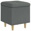 vidaXL Storage Ottoman with Cushion Dark Grey 40 x 40 x 45 cm Fabric