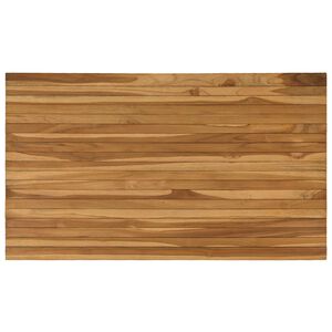 vidaXL Table Top 120 x 70 x 3.5 cm Rectangular Solid Teak Wood Natural