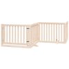 vidaXL Dog Gate with Door Foldable 4 Panels 320 cm Poplar Wood