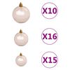 vidaXL Artificial Pre-lit Christmas Tree with Ball Set Silver 240 cm PET
