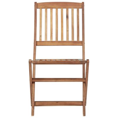 vidaXL Folding Garden Chairs 4 pcs with Cushions Solid Wood Acacia