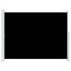 vidaXL Patio Retractable Side Awning 220x300 cm Black