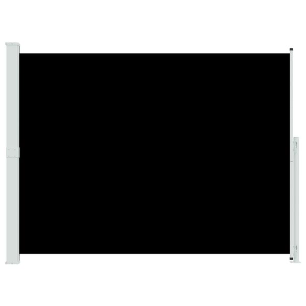 vidaXL Patio Retractable Side Awning 220x300 cm Black