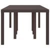vidaXL Garden Table Brown 250 x 100 x 73 cm Poly Rattan