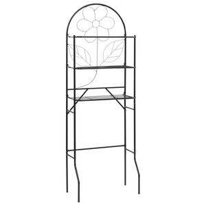 vidaXL Toilet Rack | Black | Steel | Standard | Toilet Rack | Rectangular