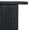 vidaXL Garden Bar Table Black 120x55x110 cm Poly Rattan