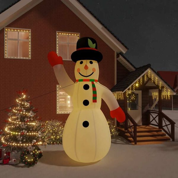 vidaXL Christmas Inflatable Snowman with LEDs 455 cm