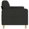 vidaXL 3-Seater Sofa Black Fabric 180 cm