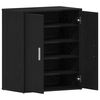 vidaXL Shoe Cabinets 2 pcs Black 31.5x35x70 cm Engineered Wood