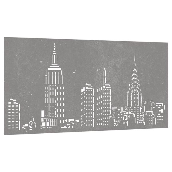 vidaXL Garden Wall Decoration 105x55 cm Corten Steel Skyline Design