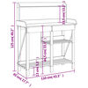vidaXL Potting Bench with Shelves Solid Wood Fir