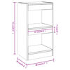 vidaXL Book Cabinet/Room Divider Concrete Grey 40x30x72 cm