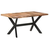 vidaXL Dining Table 160x80x75 cm Solid Wood with Honey Finish