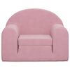 vidaXL Kids' Sofa Bed Pink Soft Plush