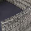 vidaXL 11 Piece Outdoor Dining Set with Cushions Poly Rattan Grey