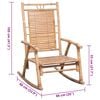 vidaXL Rocking Chair with cushion Bamboo