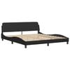 vidaXL Bed Frame "Viana" with LED without Mattress Black 180x200 cm