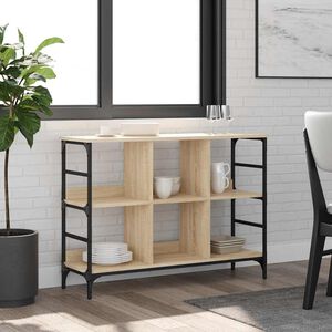 vidaXL Sideboard Sonoma Oak 102x32x73.5 cm Engineered Wood