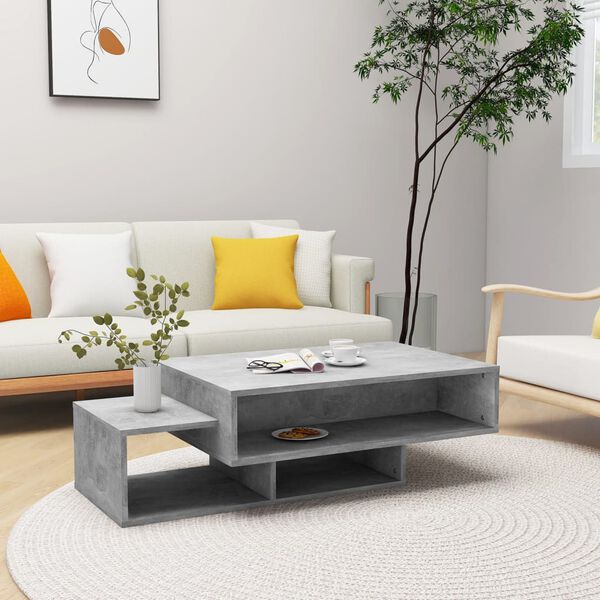 vidaXL Coffee Table Concrete Grey 105x55x32 cm Engineered Wood