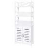vidaXL Bathroom Cabinet Albuquerque Wood White 46x24x117.5 cm