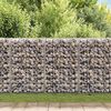 vidaXL Gabion Basket with Lids Galvanised Wire 100 x 50 x 30 cm