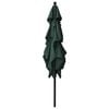 vidaXL 3-Tier Garden Parasol with Aluminium Pole Green 2.5x2.5 m